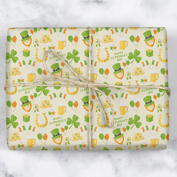 St. Patrick's Day Wrapping Paper Roll - Matte - Wrapped Box