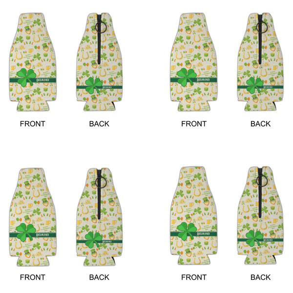 St. Patrick's Day Zipper Bottle Cooler - Set of 4 - APPROVAL