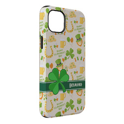 St. Patrick's Day iPhone Case - Rubber Lined - iPhone 14 Plus (Personalized)