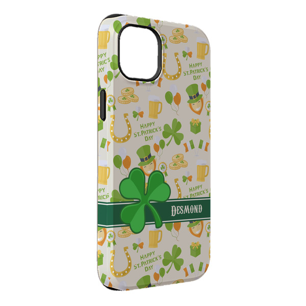 Custom St. Patrick's Day iPhone Case - Rubber Lined - iPhone 14 Plus (Personalized)