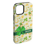 St. Patrick's Day iPhone Case - Rubber Lined - iPhone 15 Plus (Personalized)