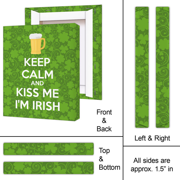 Kiss Me I'm Irish 11x14 - Canvas Print - Approval