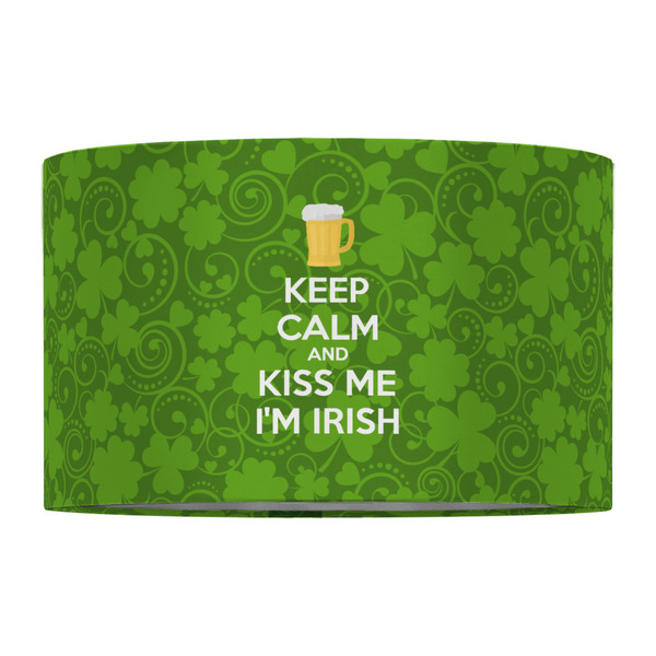 Kiss Me I'm Irish 12" Drum Lampshade - FRONT (Fabric)