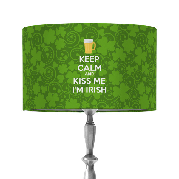Kiss Me I'm Irish 12" Drum Lampshade - ON STAND (Fabric)