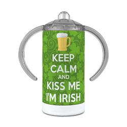 Kiss Me I'm Irish 12 oz Stainless Steel Sippy Cup
