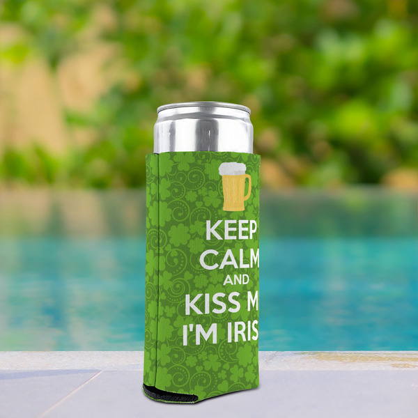 Kiss Me I'm Irish Can Cooler - Tall 12oz - In Context