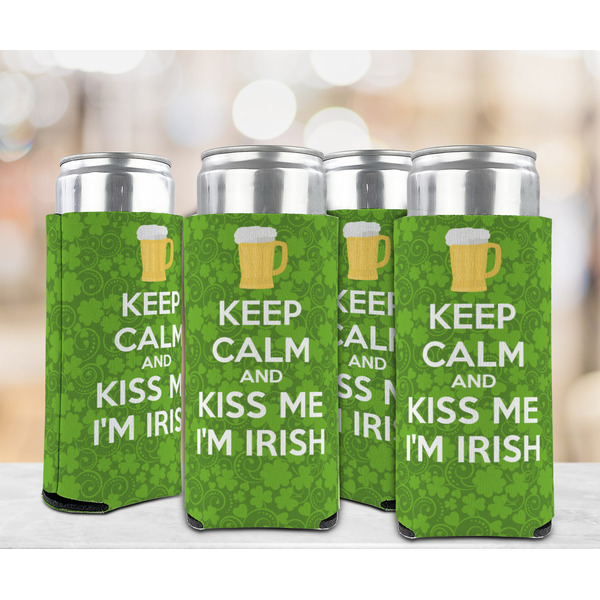 Kiss Me I'm Irish 12oz Tall Can Sleeve - Set of 4 - LIFESTYLE