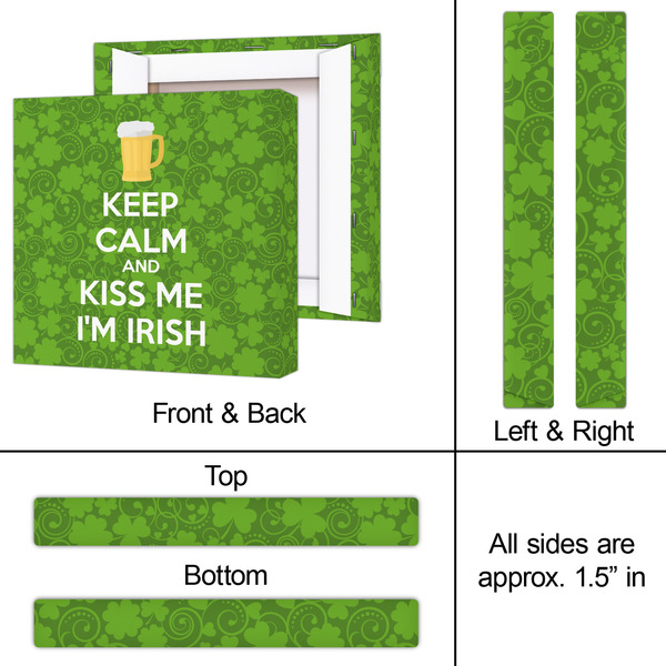 Kiss Me I'm Irish 12x12 - Canvas Print - Approval