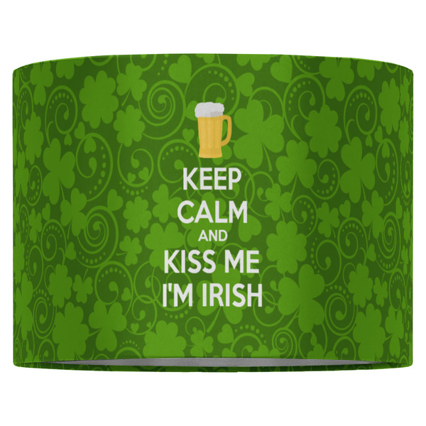 Kiss Me I'm Irish 16" Drum Lampshade - FRONT (Fabric)