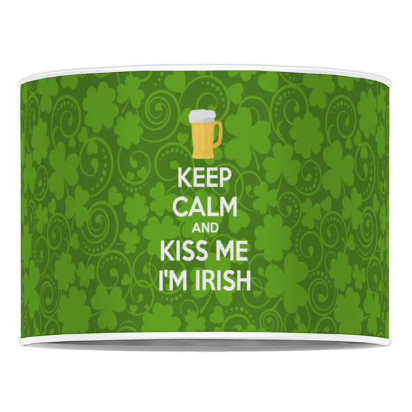 Kiss Me I'm Irish 16" Drum Lampshade - FRONT (Poly Film)