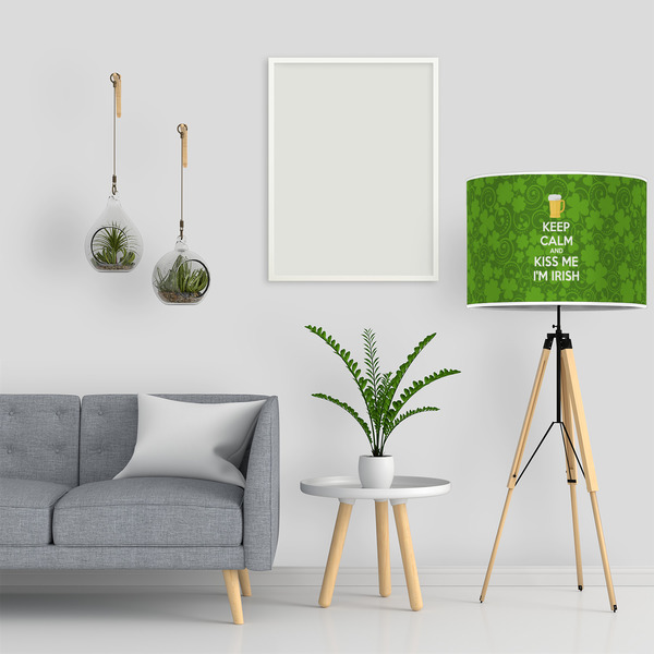 Kiss Me I'm Irish 16" Drum Lampshade - LIFESTYLE