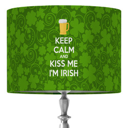Kiss Me I'm Irish 16" Drum Lamp Shade - Fabric