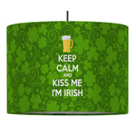 Kiss Me I'm Irish 16" Drum Pendant Lamp - Fabric