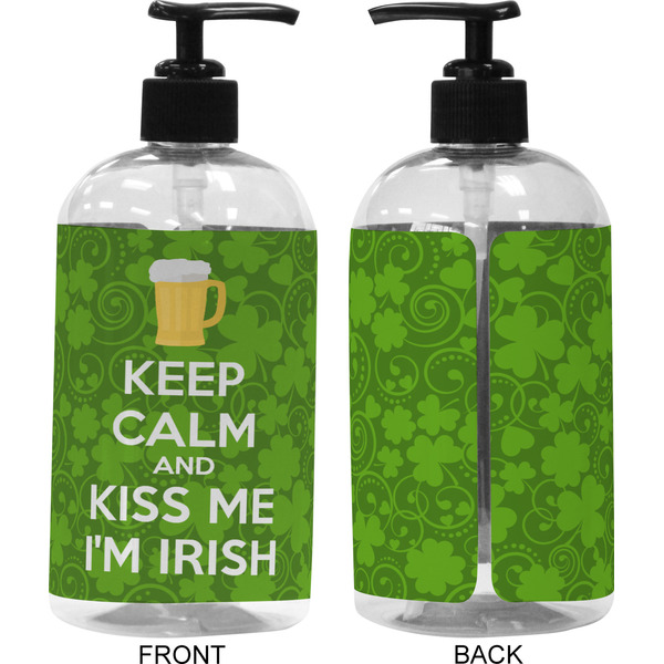 Kiss Me I'm Irish 16 oz Plastic Liquid Dispenser (Approval)