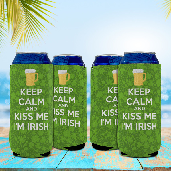 Kiss Me I'm Irish 16oz Can Sleeve - Set of 4 - LIFESTYLE