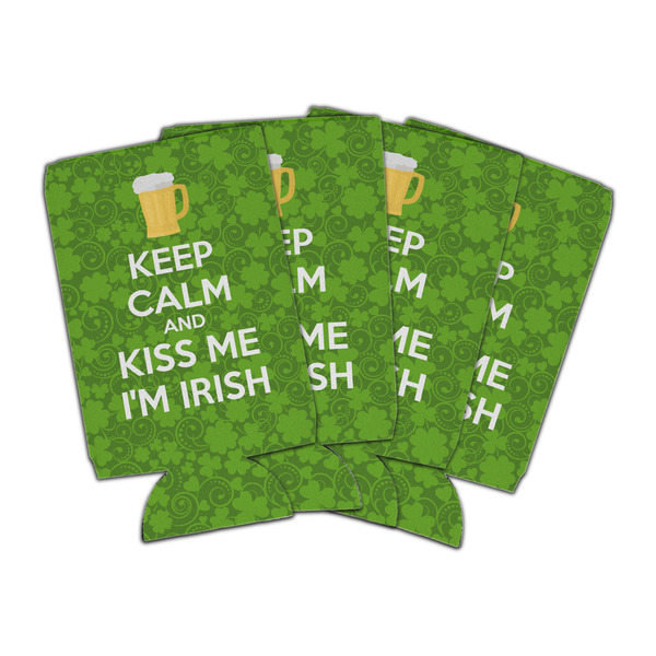 Custom Kiss Me I'm Irish Can Cooler (16 oz) - Set of 4