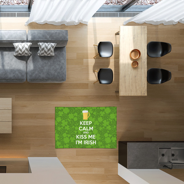 Kiss Me I'm Irish 2'x3' Indoor Area Rugs - IN CONTEXT