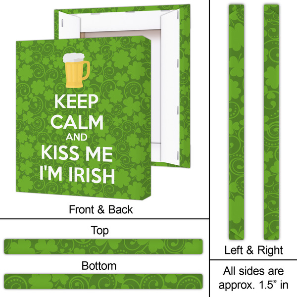Kiss Me I'm Irish 20x24 - Canvas Print - Approval
