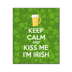 Kiss Me I'm Irish Wood Print - 20x24