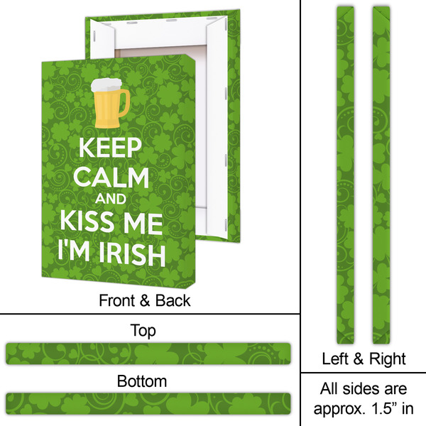 Kiss Me I'm Irish 20x30 - Canvas Print - Approval