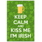 Kiss Me I'm Irish 20x30 - Canvas Print - Front View