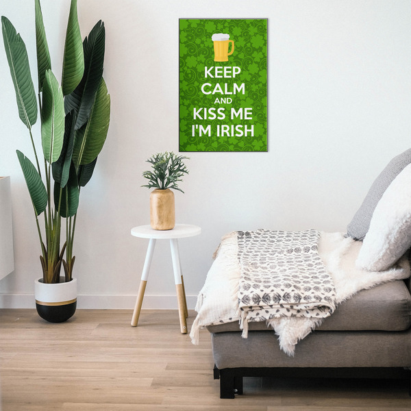 Kiss Me I'm Irish 20x30 Wood Print - In Context