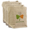 Kiss Me I'm Irish 3 Reusable Cotton Grocery Bags - Front View