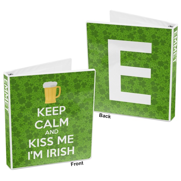 Kiss Me I'm Irish 3-Ring Binder Front and Back