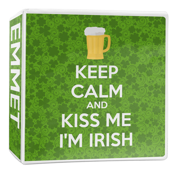 Custom Kiss Me I'm Irish 3-Ring Binder - 2 inch (Personalized)
