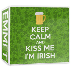 Kiss Me I'm Irish 3-Ring Binder - 3 inch (Personalized)