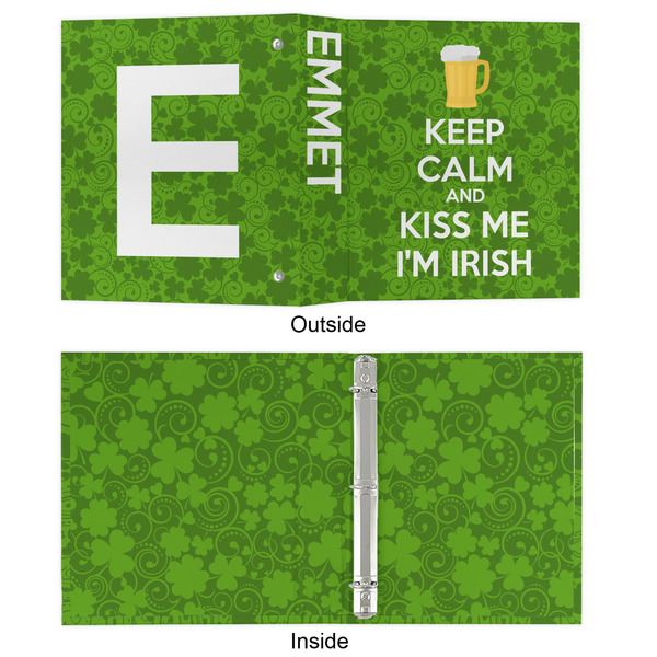 Kiss Me I'm Irish 3 Ring Binders - Full Wrap - 1" - APPROVAL
