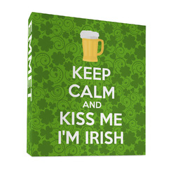Kiss Me I'm Irish 3 Ring Binder - Full Wrap - 1"