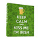Kiss Me I'm Irish 3 Ring Binders - Full Wrap - 1" - FRONT