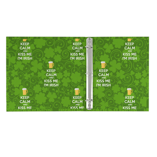 Kiss Me I'm Irish 3 Ring Binders - Full Wrap - 1" - OPEN INSIDE