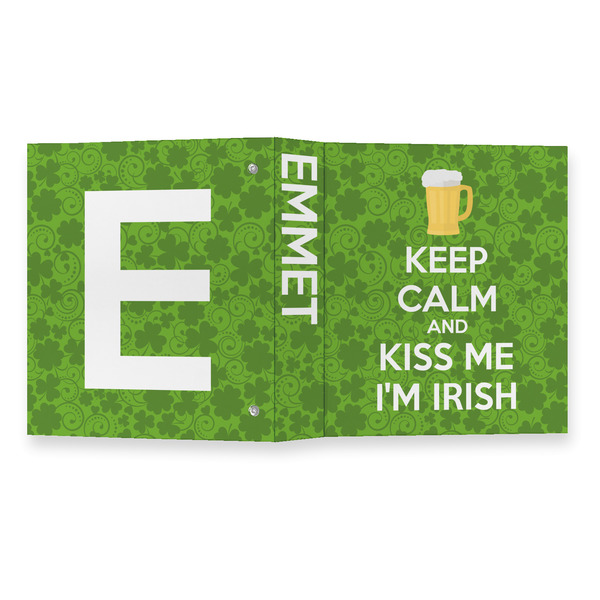 Kiss Me I'm Irish 3 Ring Binders - Full Wrap - 1" - OPEN OUTSIDE