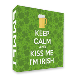 Kiss Me I'm Irish 3 Ring Binder - Full Wrap - 2"