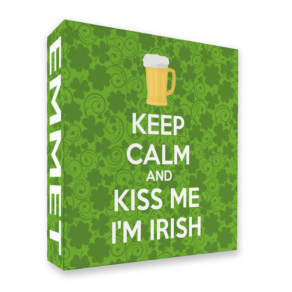 Kiss Me I'm Irish 3 Ring Binders - Full Wrap - 2" - FRONT