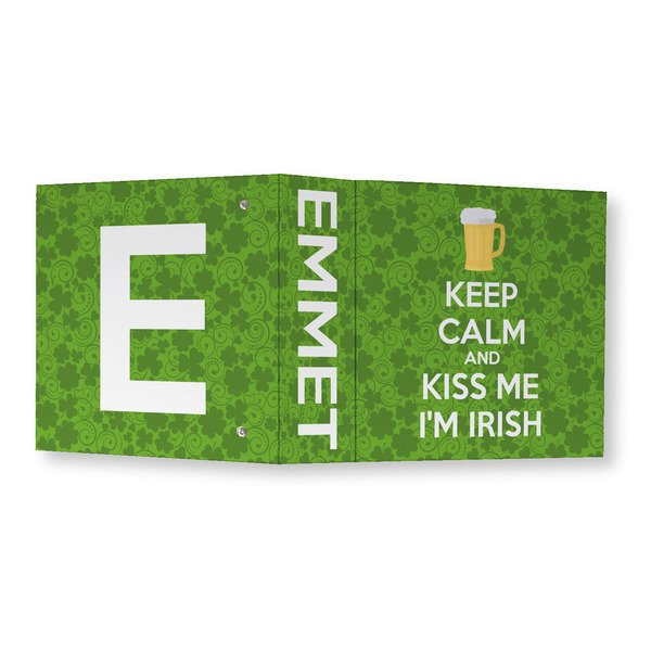 Kiss Me I'm Irish 3 Ring Binders - Full Wrap - 3" - OPEN OUTSIDE