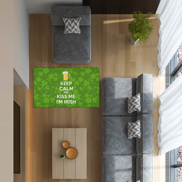 Kiss Me I'm Irish 3'x5' Indoor Area Rugs - IN CONTEXT