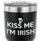 Kiss Me I'm Irish 30 oz Stainless Steel Ringneck Tumbler - Black - CLOSE UP
