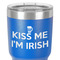 Kiss Me I'm Irish 30 oz Stainless Steel Ringneck Tumbler - Blue - Close Up