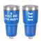 Kiss Me I'm Irish 30 oz Stainless Steel Ringneck Tumbler - Blue - Double Sided - Front & Back