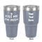 Kiss Me I'm Irish 30 oz Stainless Steel Tumbler - Grey - Double-Sided