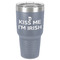 Kiss Me I'm Irish 30 oz Stainless Steel Tumbler - Grey - Single-Sided