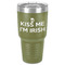 Kiss Me I'm Irish 30 oz Stainless Steel Tumbler - Olive - Single-Sided