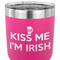 Kiss Me I'm Irish 30 oz Stainless Steel Ringneck Tumbler - Pink - CLOSE UP