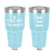 Kiss Me I'm Irish 30 oz Stainless Steel Ringneck Tumbler - Teal - Double Sided - Front & Back