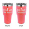 Kiss Me I'm Irish 30 oz Stainless Steel Ringneck Tumblers - Coral - Double Sided - APPROVAL