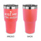 Kiss Me I'm Irish 30 oz Stainless Steel Ringneck Tumblers - Coral - Single Sided - APPROVAL