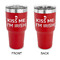 Kiss Me I'm Irish 30 oz Stainless Steel Ringneck Tumblers - Red - Double Sided - APPROVAL